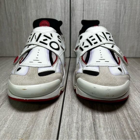 Kenzo Paris Sonic White Velcro Chunky Luxury Designer Sneaker Men Size 11 EUR 45 - Picture 6 of 14
